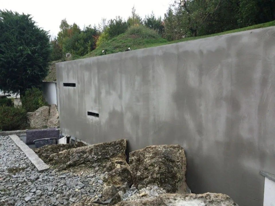 Graue Betonwand